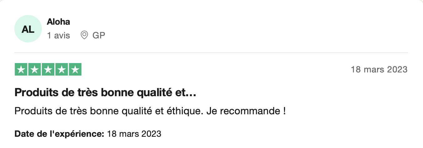 BB - AVIS TRUSTPILOT (ALOHA)