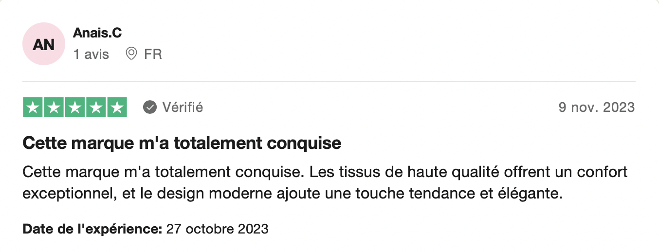 BB - AVIS TRUSTPILOT (Anaïs)