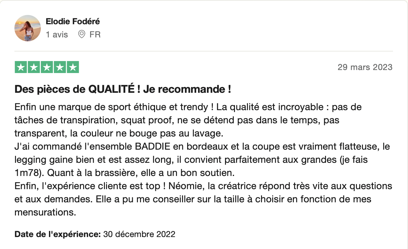 BB - AVIS TRUSTPILOT (ÉLODIE)
