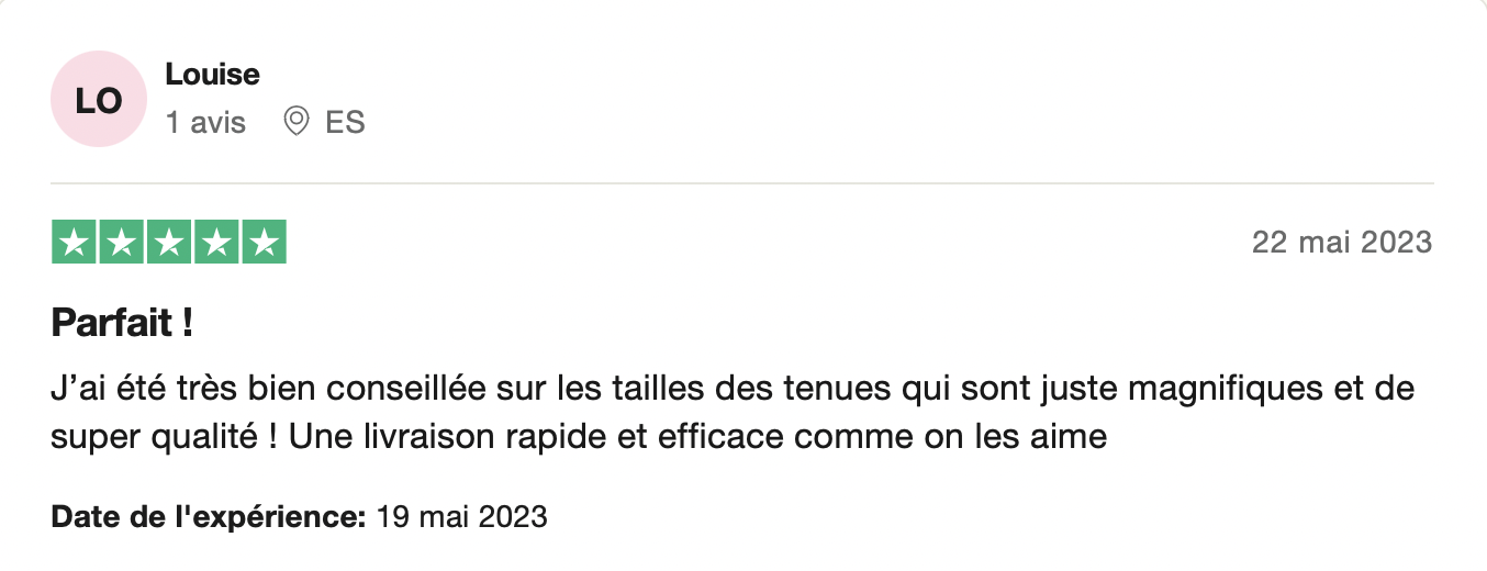 BB - AVIS TRUSTPILOT (Louise)